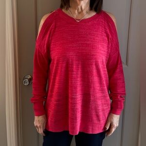 LOFT Cold Shoulder Lightweight long sleeve top